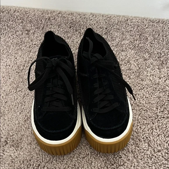 Ugg Suede Black Platform Sneakers - Picture 2 of 9